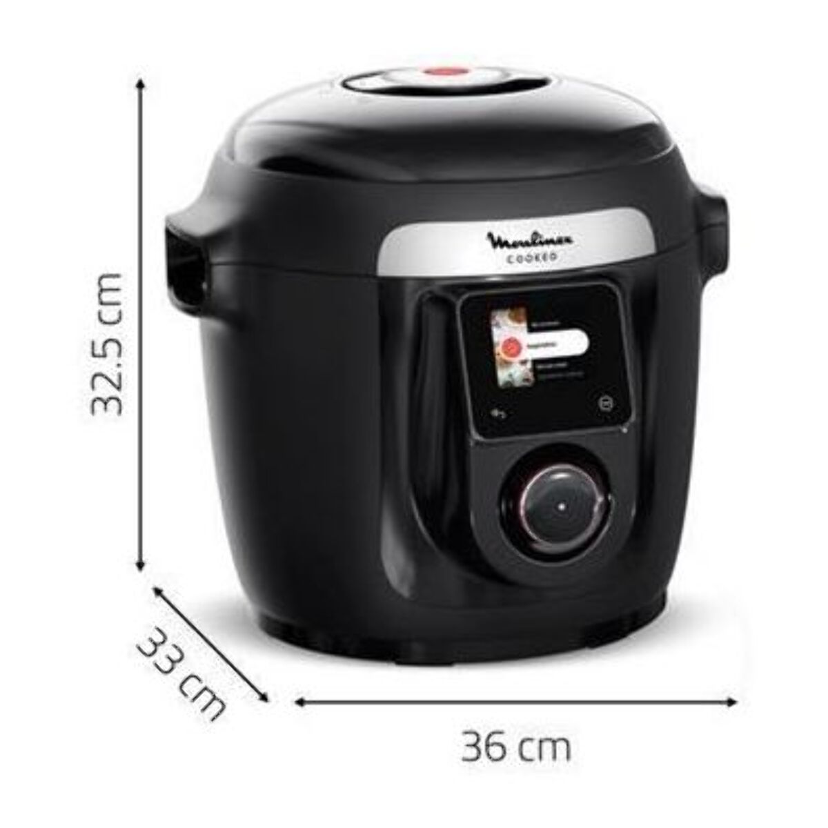 Cookeo MOULINEX YY5449FB noir connecté 6 L, 9 modes de cuisson + extra crisp, 150 recettes