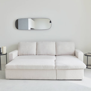 Canapé convertible réversible 3 places bouclette IDA