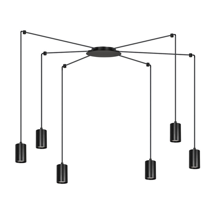 Lampada a sospensione TRAKER in acciaio nero