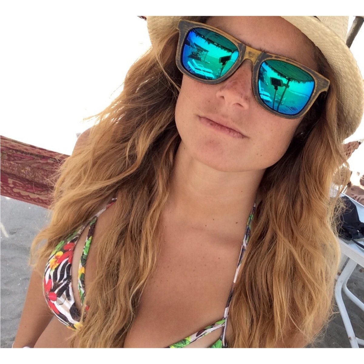 Gafas de sol OCEAN KENEDY - Bambú negro / Polarizada azules