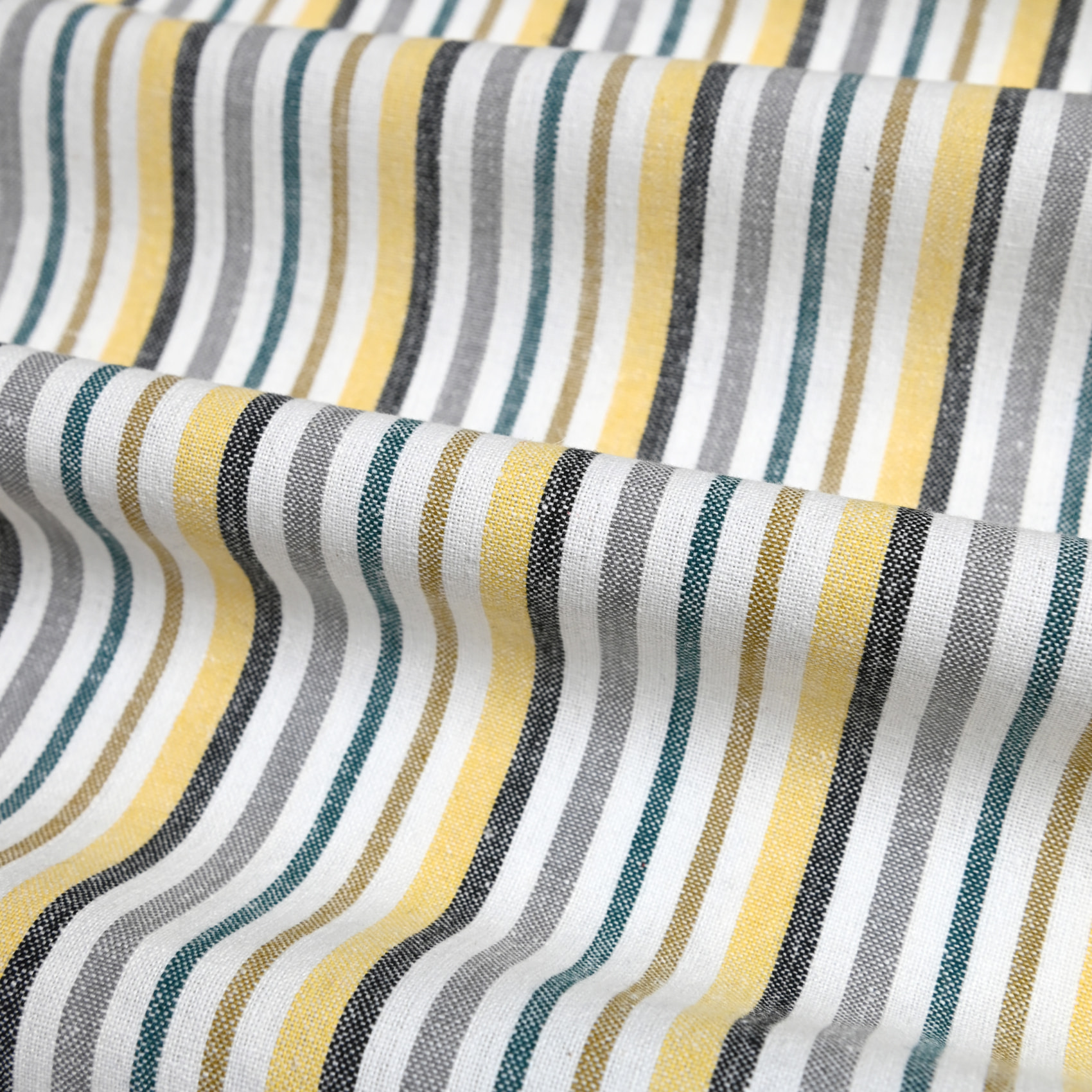 Torchons de cuisine rayures en coton - Jaune