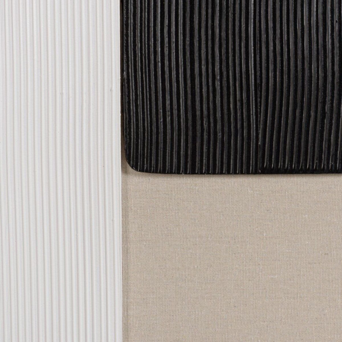 HOMER - Décoration murale 83x123cm mix matières, cadre bicolore
