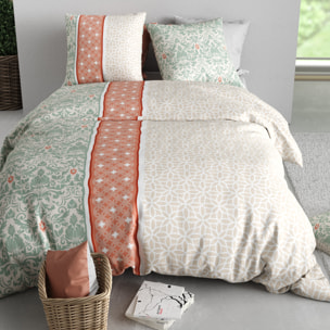 Parure housse de couette imprimé 100% coton - prana