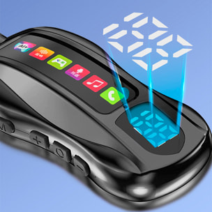 Cuffie con fascia per collo M101S. Funzione di cambio voce, suono 360º e riduzione del rumore AI. Modalità gioco e modalità musica. Bluetooth 5.4 e slot TF.