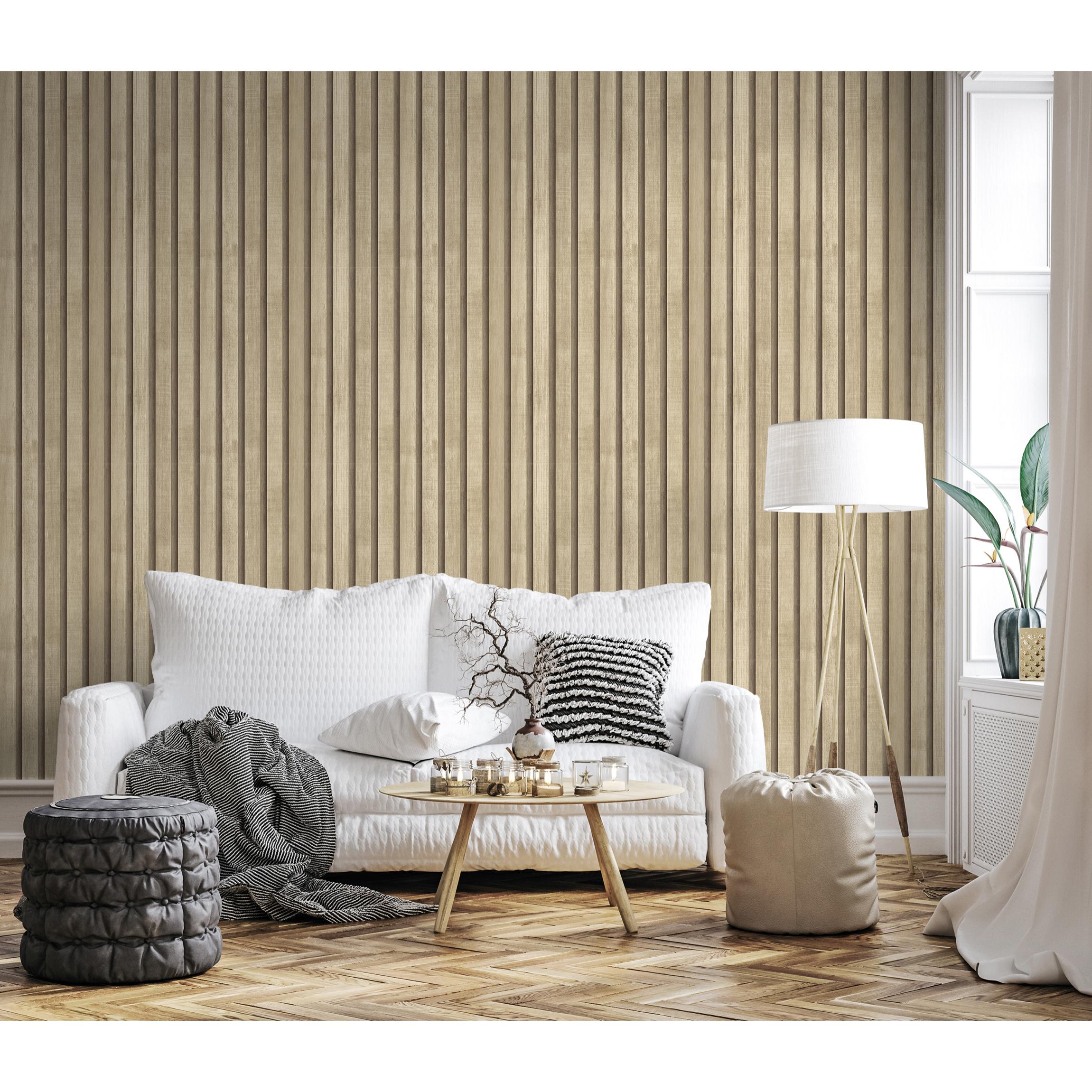 Papel pintado CERAMIKO, Slat wall madera 53x1000 cm