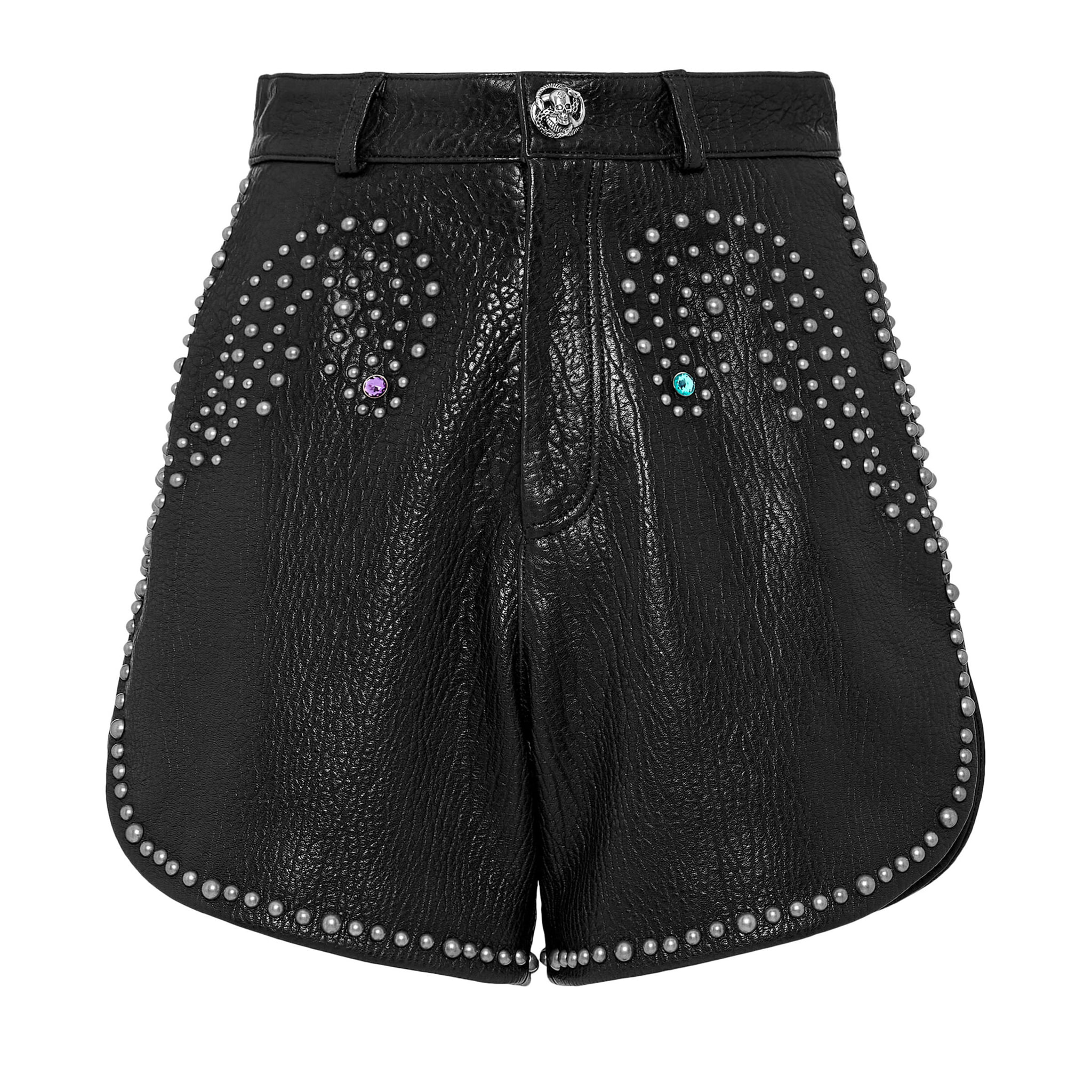 PHILIPP PLEIN Pantalones cortos de cuero