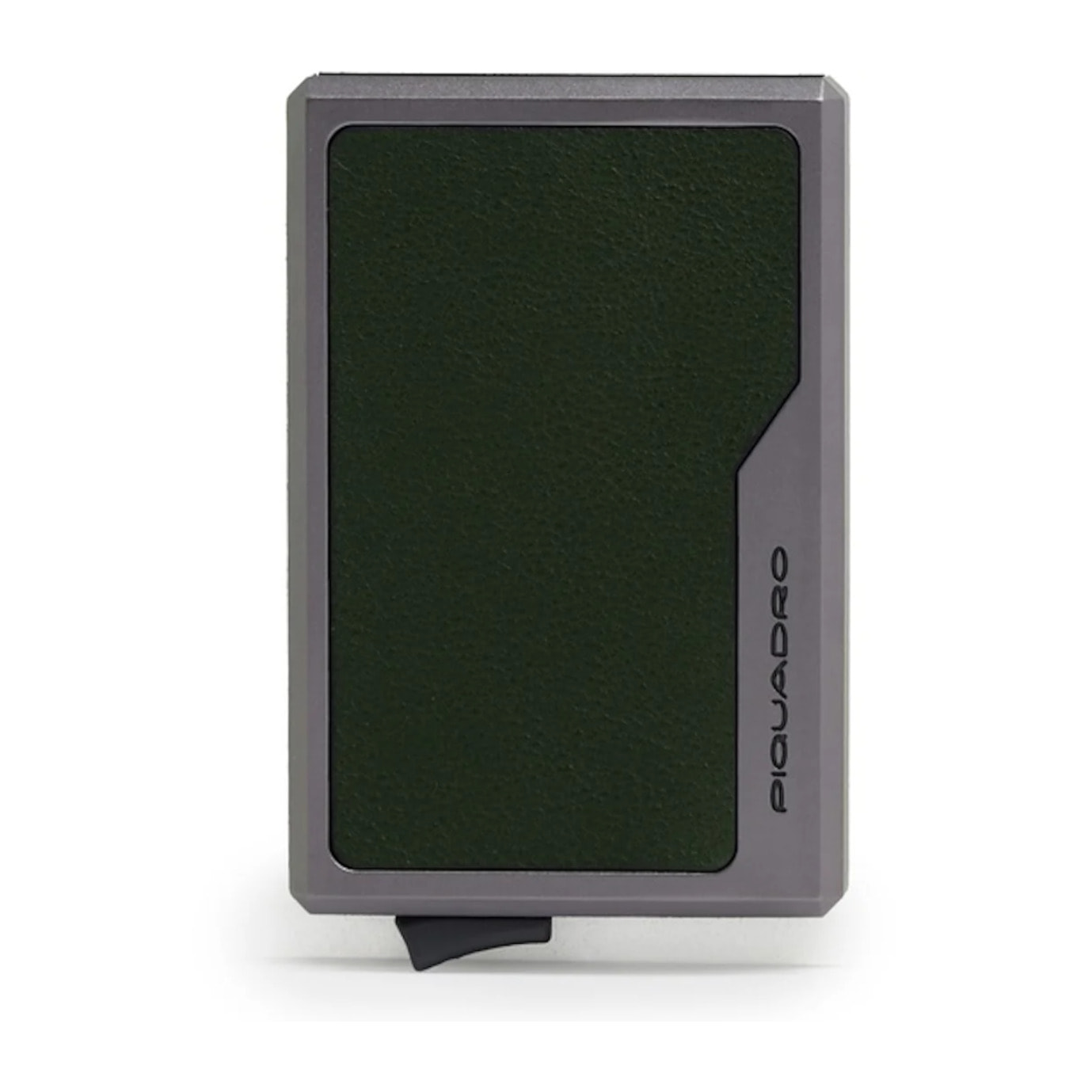 Piquadro Portacarte automatico MagSafe in alluminio e pelle con protezione RFID