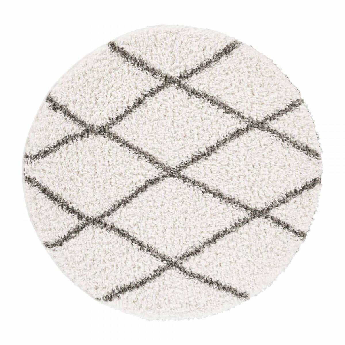 Tapis Shaggy longues mêches et aux motifs traditionnels Berbères