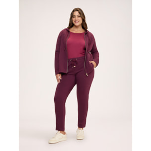 Fiorella Rubino - Joggers de algodón con cordón en la cintura - Burgundy