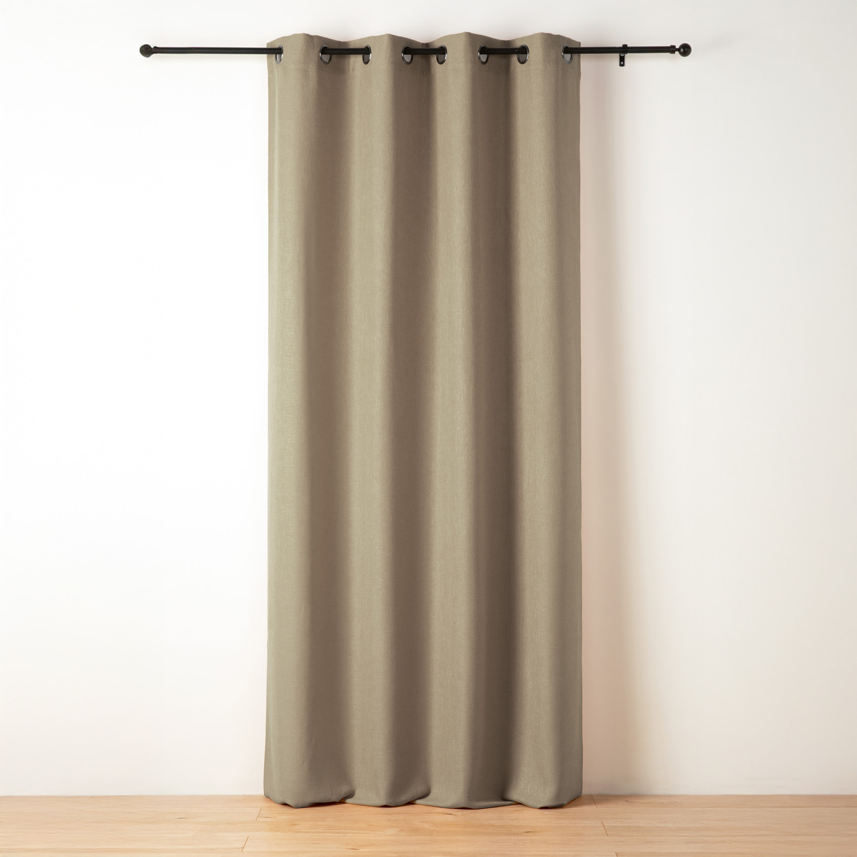Rideau tamisant aspect flammé - Taupe
