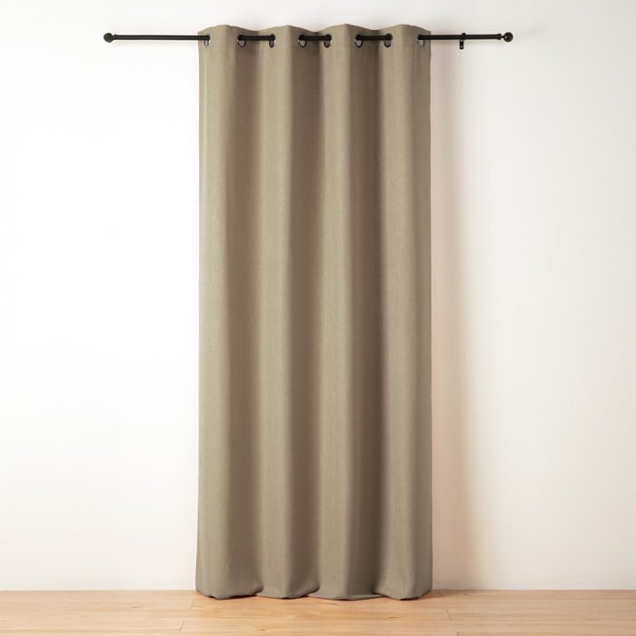 Rideau tamisant aspect flammé - Taupe