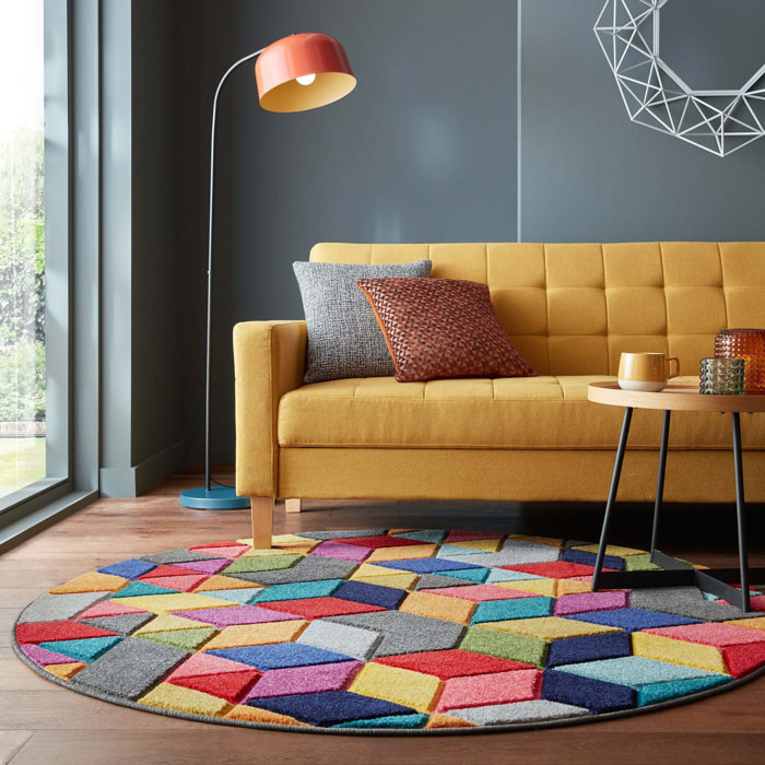 Tapis rond DYNAMIC Multicolore