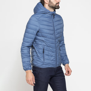 GIUBBINO MANICA LUNGA CON CAPPUCCIO ULTRA LIGHT - TESSUTO ED IMBOTTITURA IN MATERIALE RICICLATO