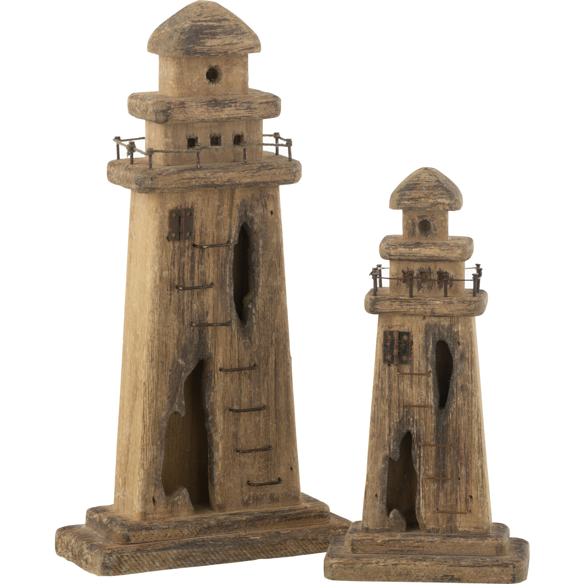 J-Line décoration Phare - bois - naturel - large