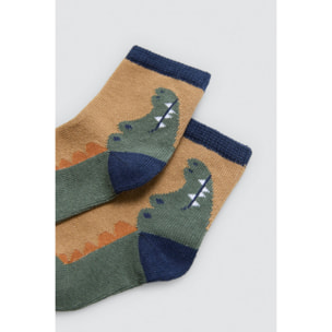 Confezione da 4 calzini per neonato con stampa coccodrillo