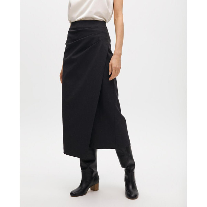 Gonna asimmetrica arricciata