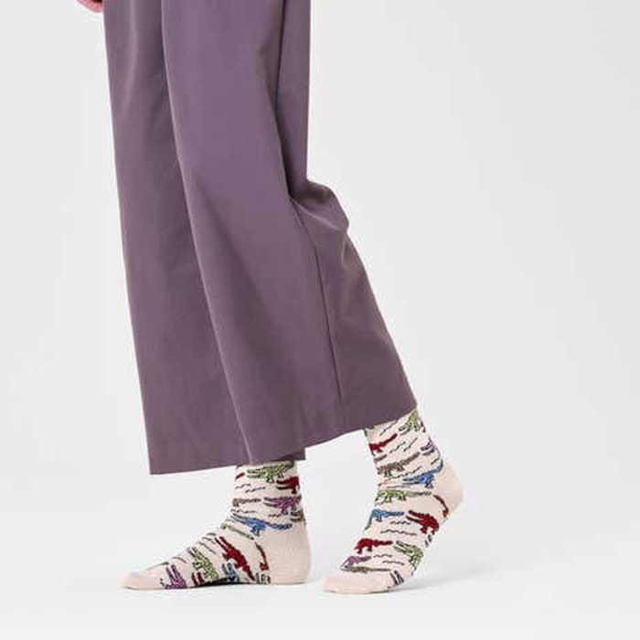 Calcetines crocodile beige