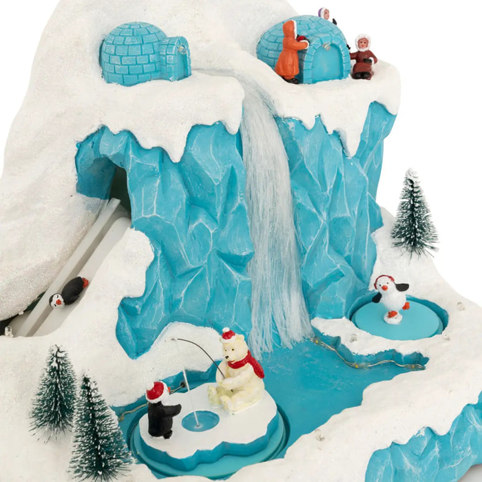 Village lumineux ours et pingouin 23 LED musical
