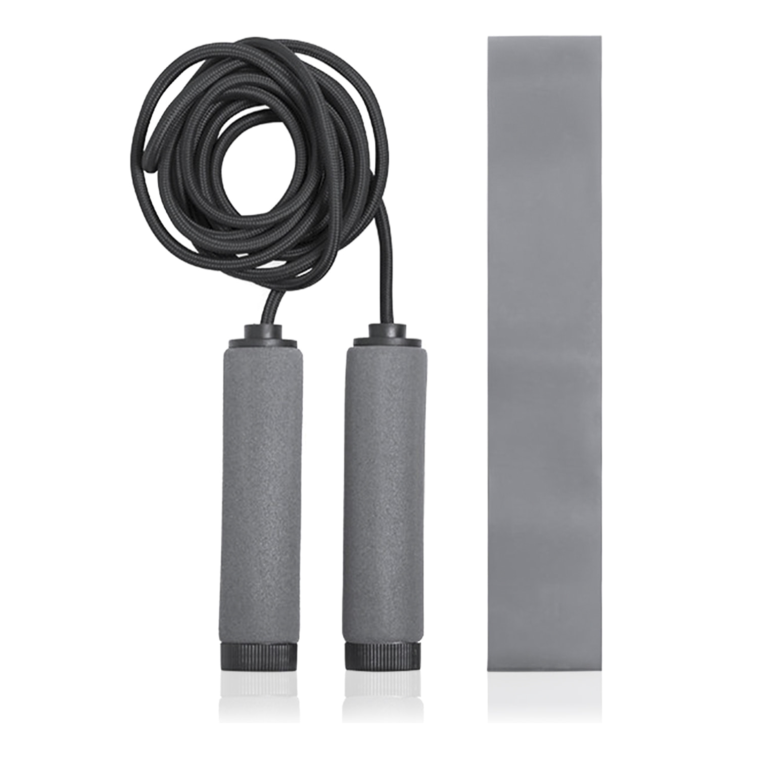 Set de fitness Zhiax, con goma elástica y comba. Incluye funda de transporte.
