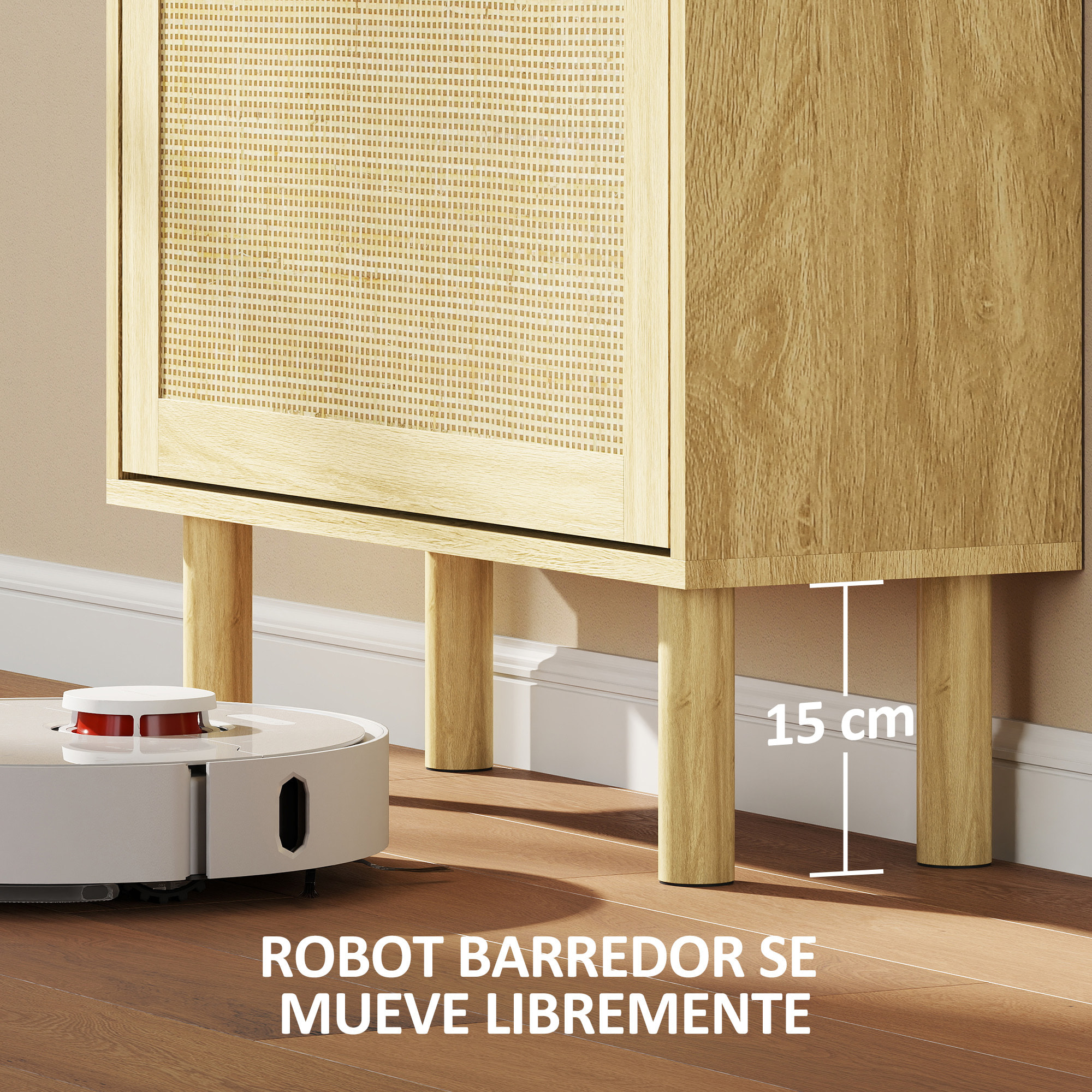 Zapatero Estrecho con 3 Cajones Abatibles, Zapatero de Recibidor Entrada con Estante Abierto, Patas de Madera, para 12-18 Pares de Zapatos, 65x24,5x153 cm, Roble