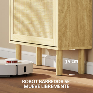 Zapatero Estrecho con 3 Cajones Abatibles, Zapatero de Recibidor Entrada con Estante Abierto, Patas de Madera, para 12-18 Pares de Zapatos, 65x24,5x153 cm, Roble