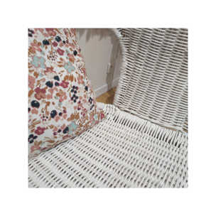 Fauteuil en rotin tressé avec accoudoirs, pour jardin et intérieur - VIVIA