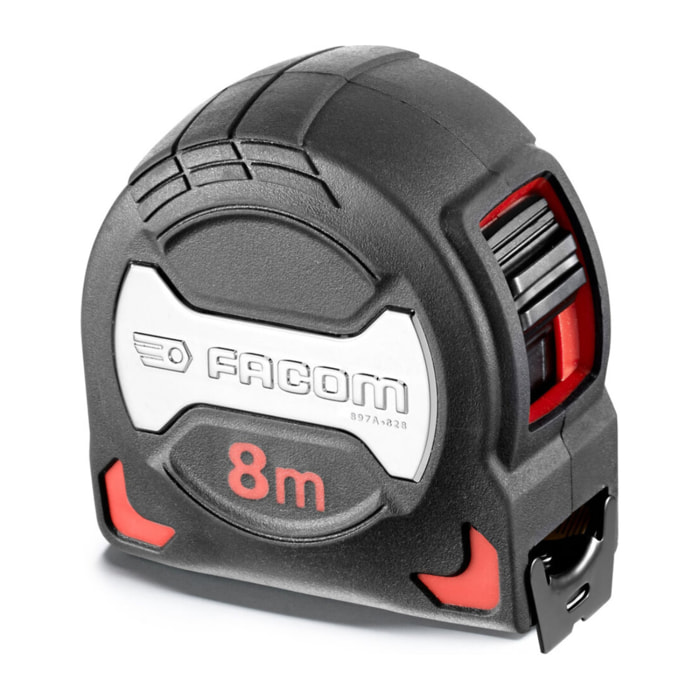 Mesure PREMIUM 8 mètres, ruban Mylar large 28 mm