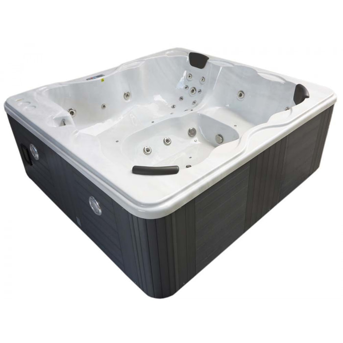 Spa "Cuba" 6 places - Cuve blanc - système Balboa +Bluetooth intégré - 220x210x80cm