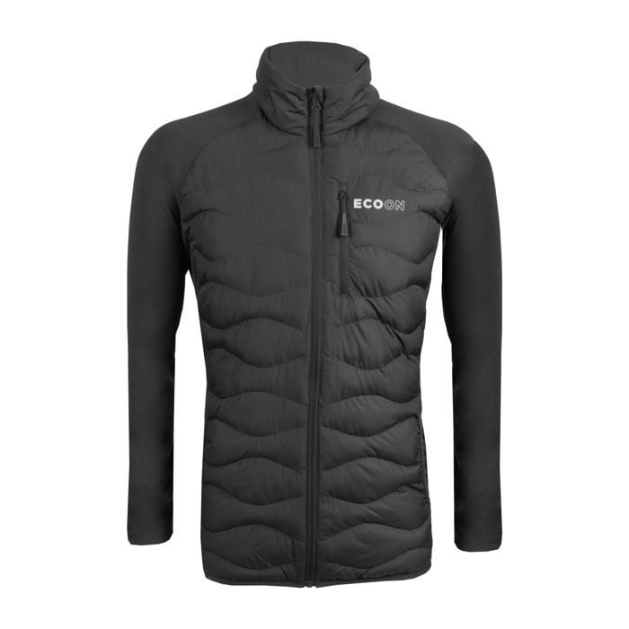 Chaqueta ECOActive Hybrid Insulated Jacket marca ECOON - Negro con marca en blanco