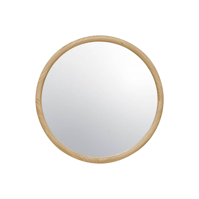 Miroir rond en bois de pin Ø60cm GEORGIA naturel