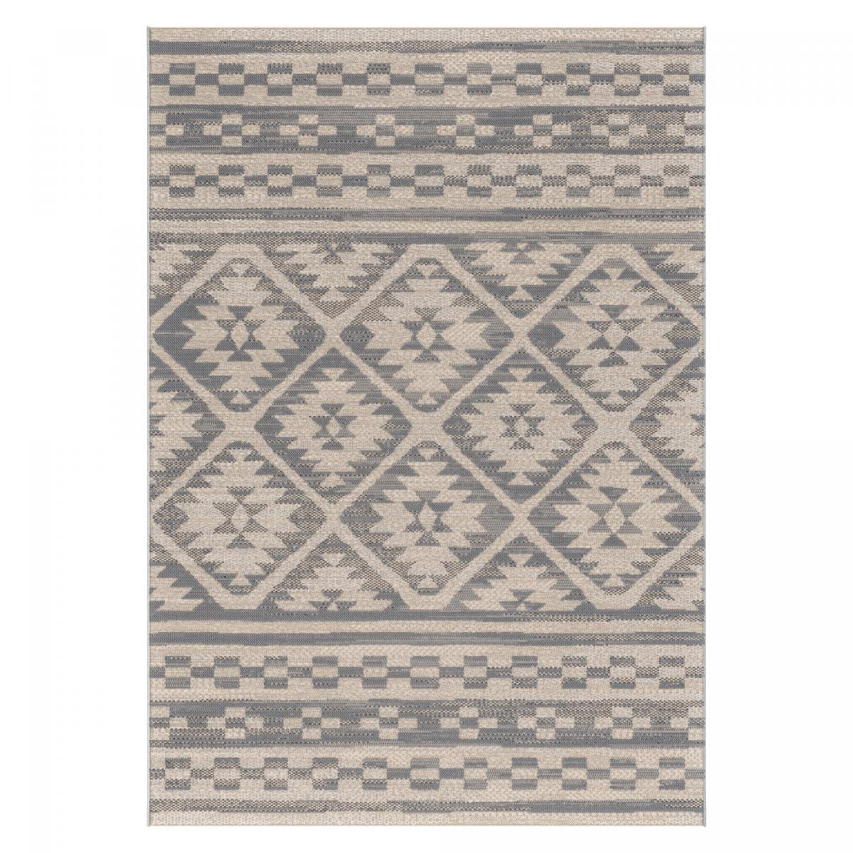 Tapis extérieur tissé kilim rectangle NUDU