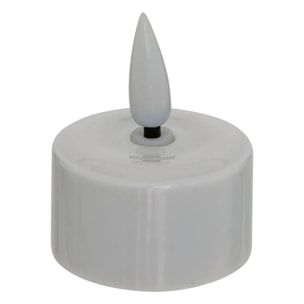 Lot de 4 bougies chauffe-plats LED rechargeables Aitor blanc