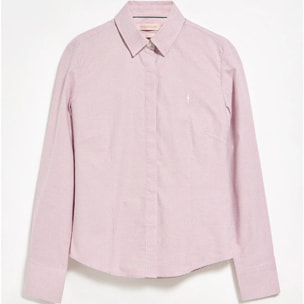 Camisa pata de gallo rosa con bordado Rigby Go