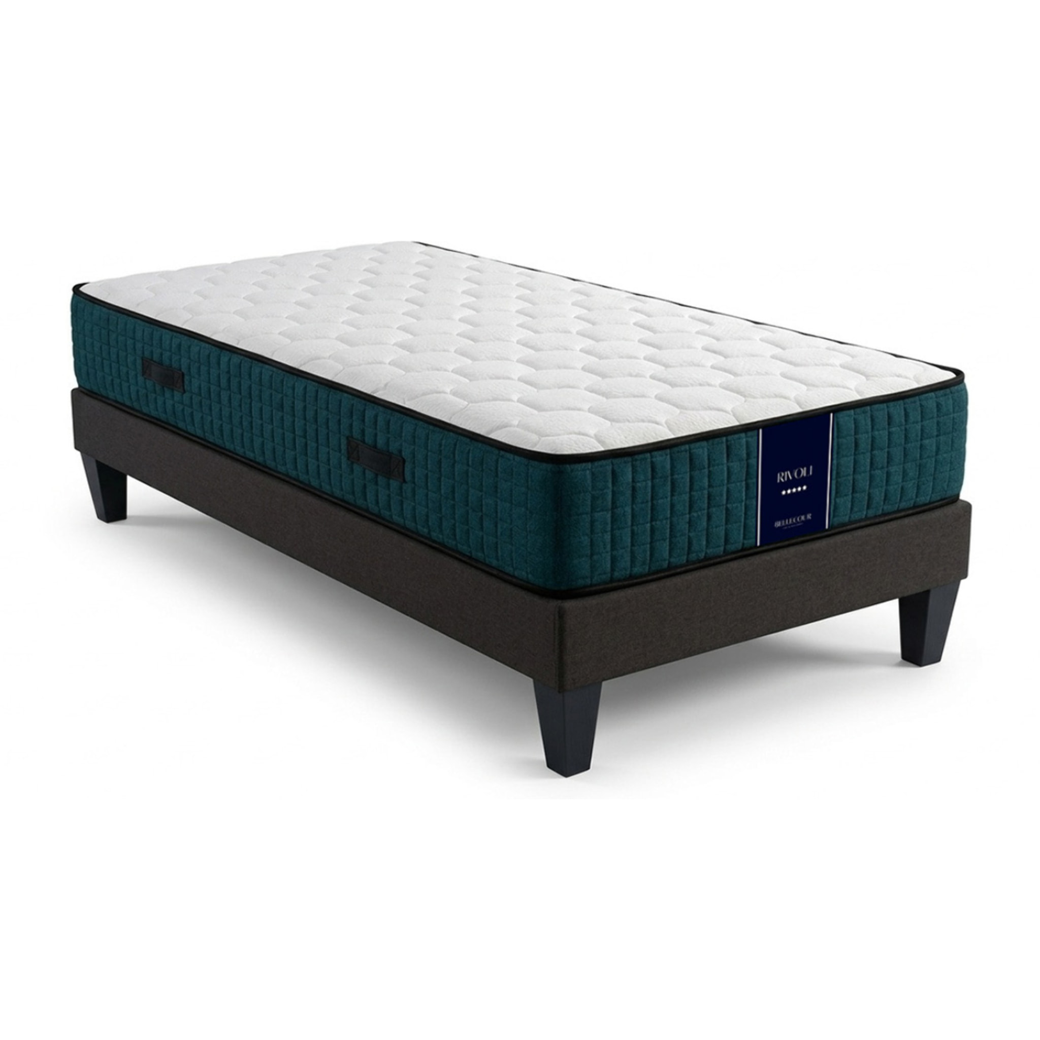 Ensemble Rivoli 1 place | Matelas Memoire de forme avec sommier en bois