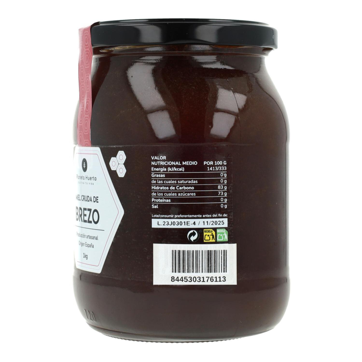 Miel Cruda de Brezo Planeta Huerto 1 Kg