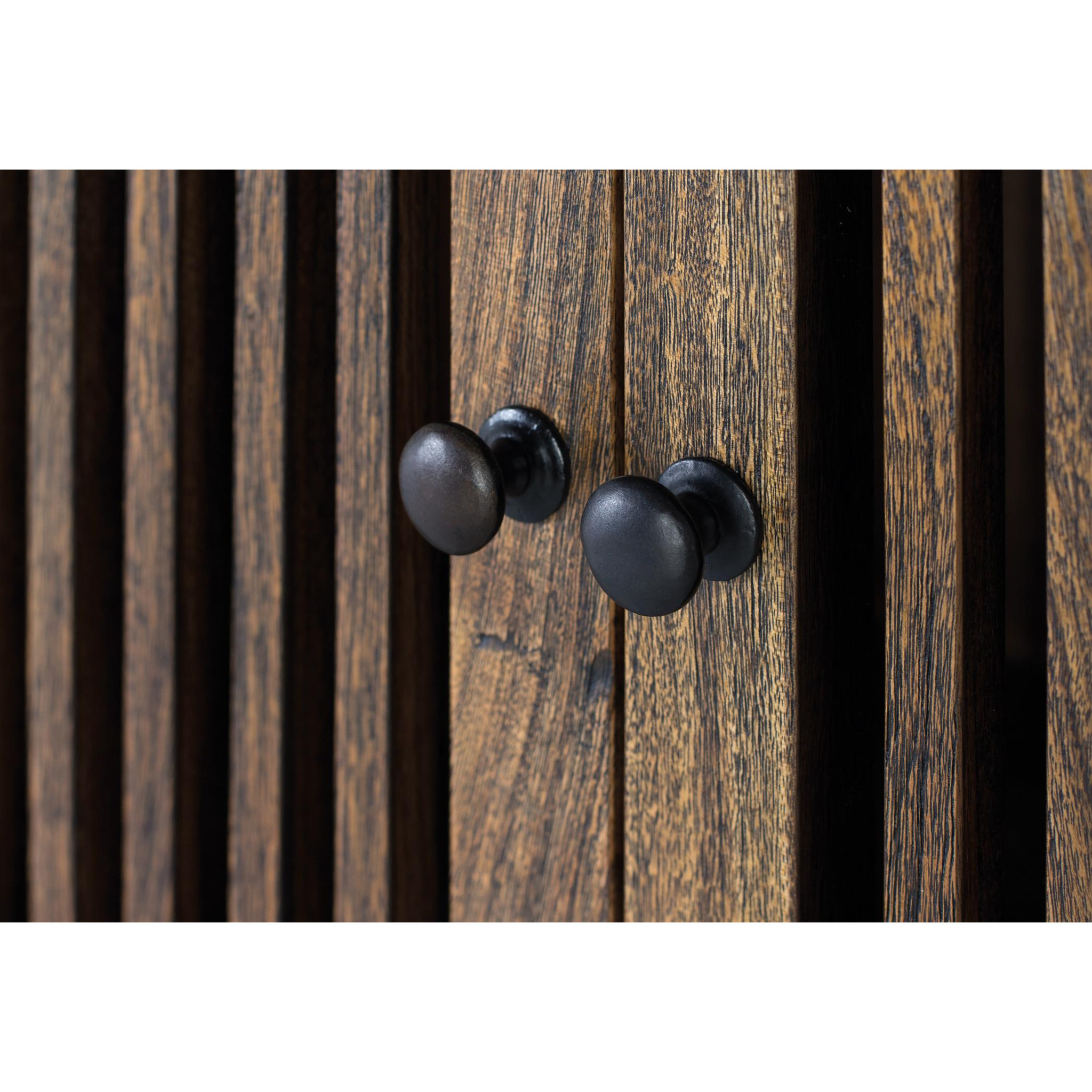 Armario de Madera de Acacia 100 Cm Estilo Industrial con Inspiración Oriental