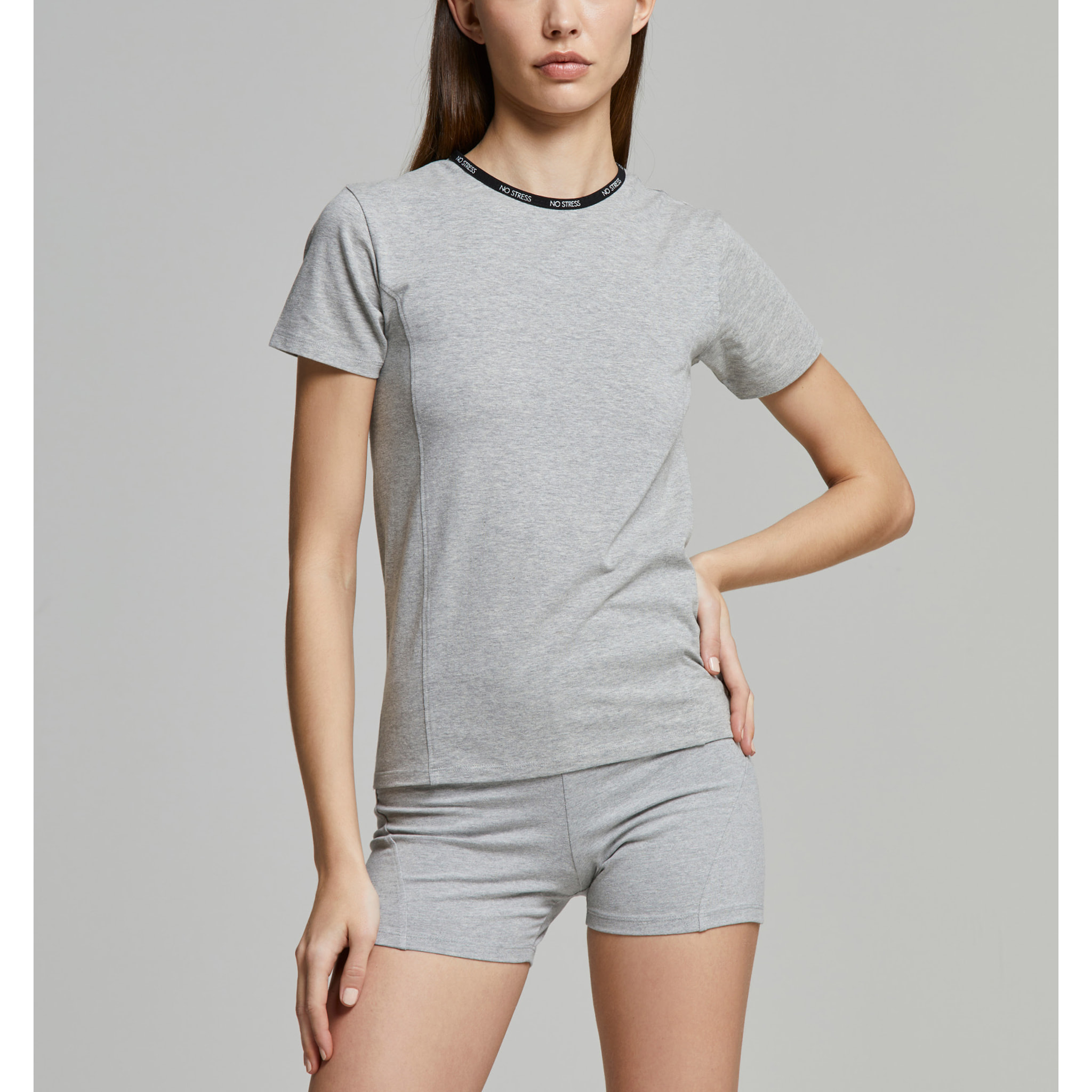 T-shirt donna no stress slim fit cotone