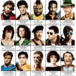 Affiche - Legendary Action Movie Heroes - Olivier Bourdereau