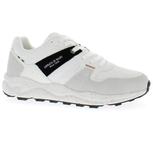 Armata di Mare Scarpe Uomo Sneakers Casual Stringate con Soletta Rimovibile in Memory Foam AMU 1L910 Off White