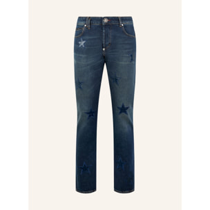 PHILIPP PLEIN Super Straight Cut Jeans Cocco Stars