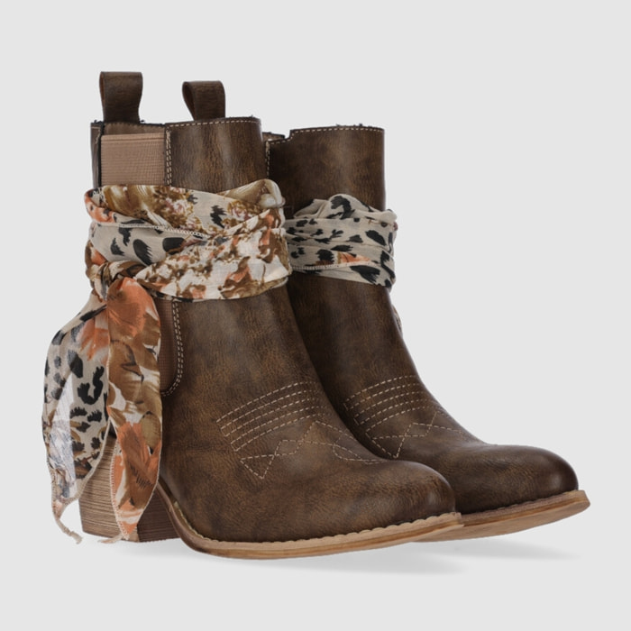 Botines - Taupe - Tacón: 6 cm