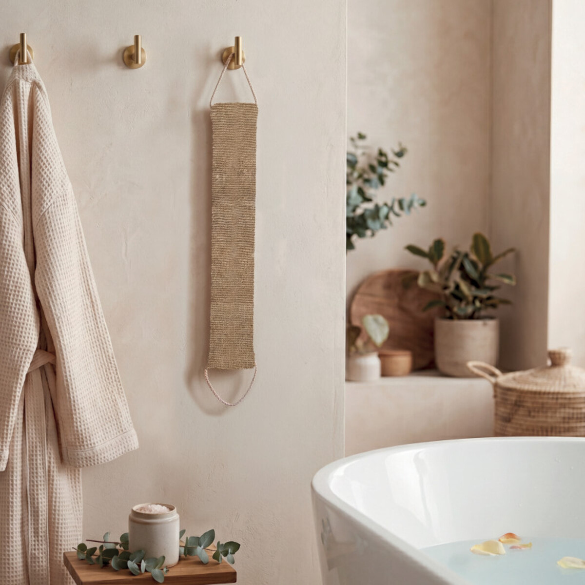 Sangle lave-dos exfoliante en jute MSV