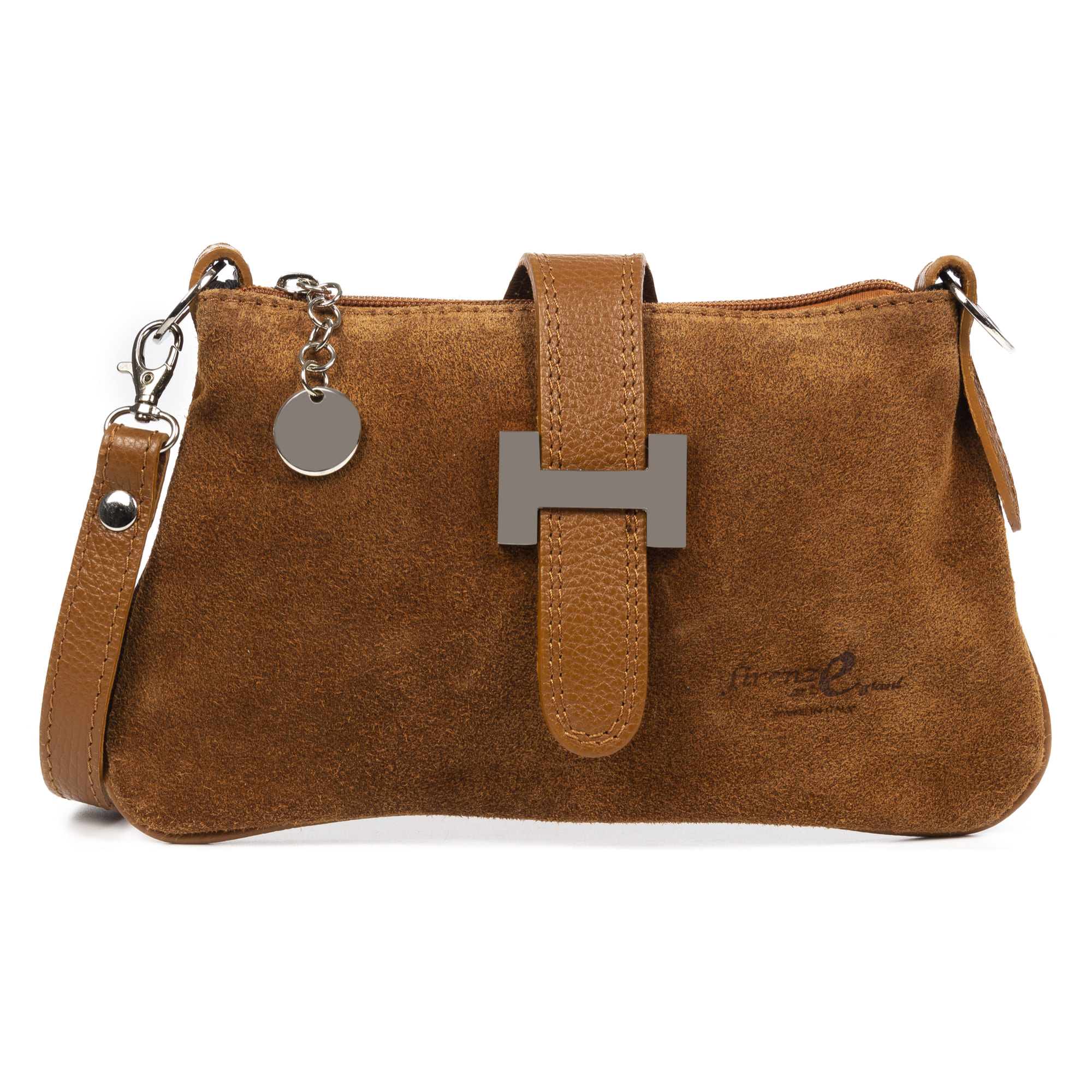 Allerona Bolso de mano Mujer.Piel auténtica Gamuza Dollaro