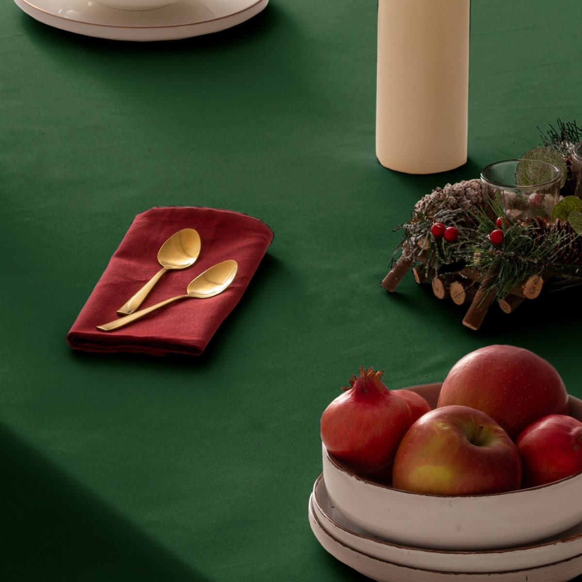 Mantel antimanchas CHRISTMAS VERDE