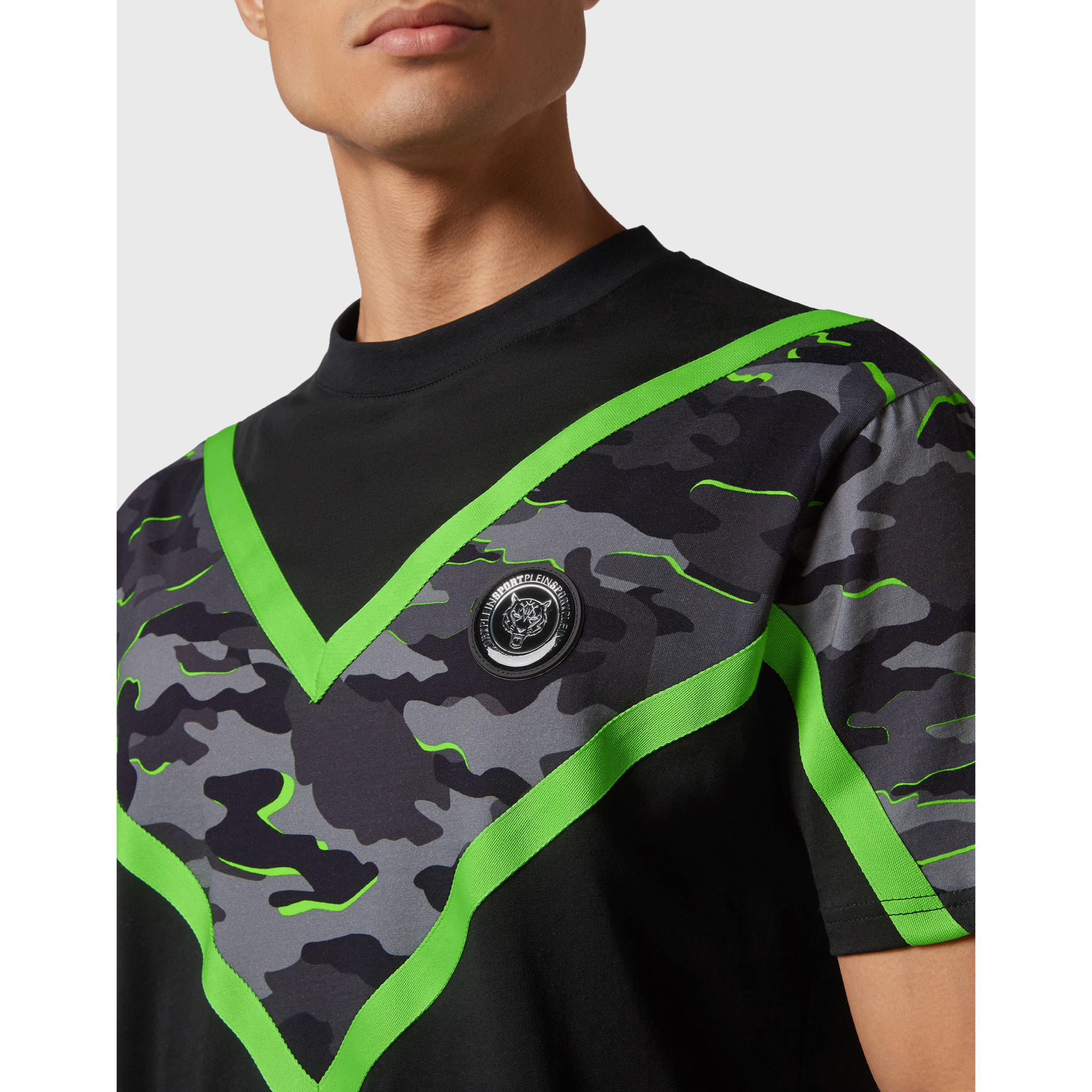 PLEIN SPORT Camiseta Cuello Redondo CAMOUFLAGE