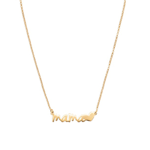 Collier Mama Heart Argent Plaqué Or