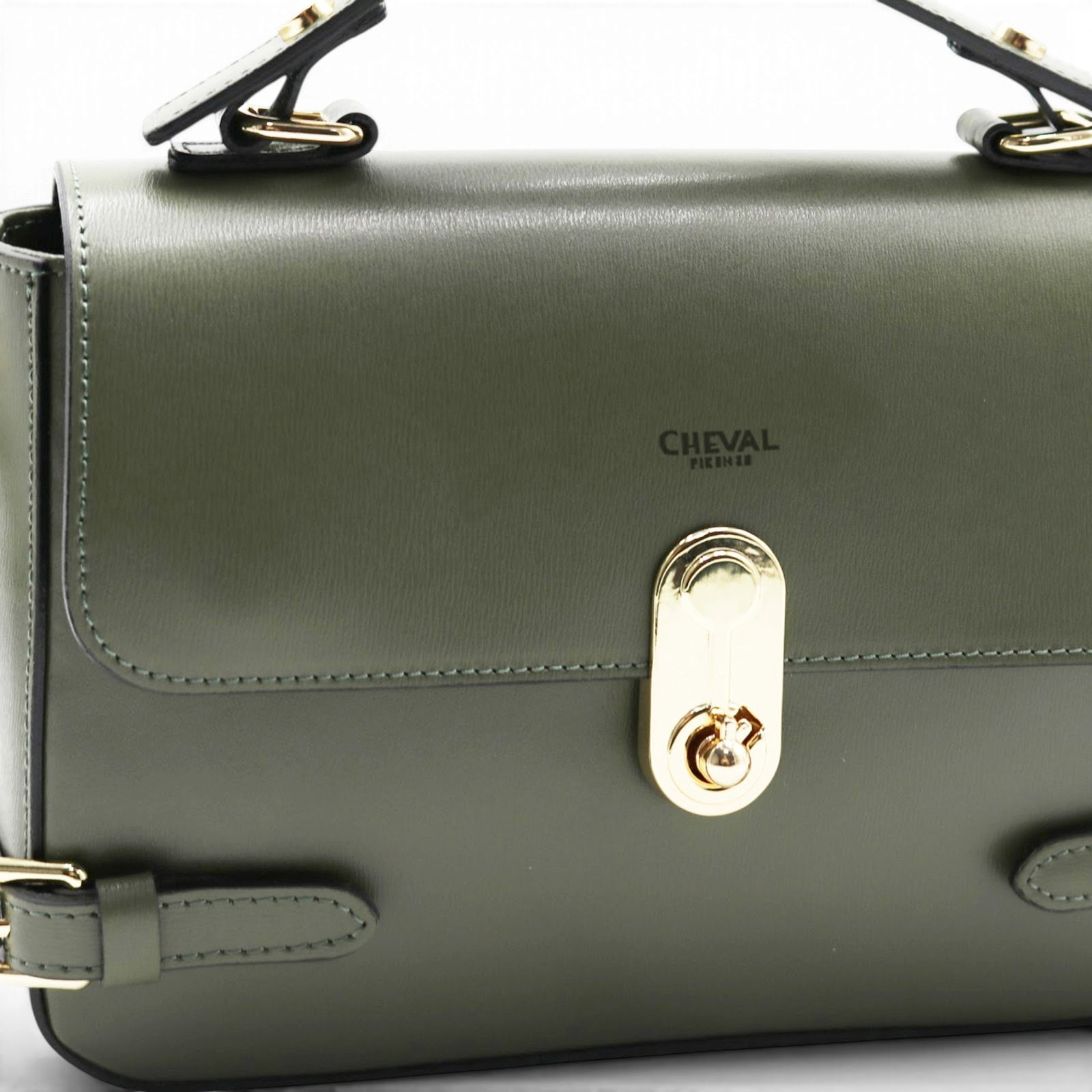 Borsa a Mano Cheval Firenze Anne Verde Oliva