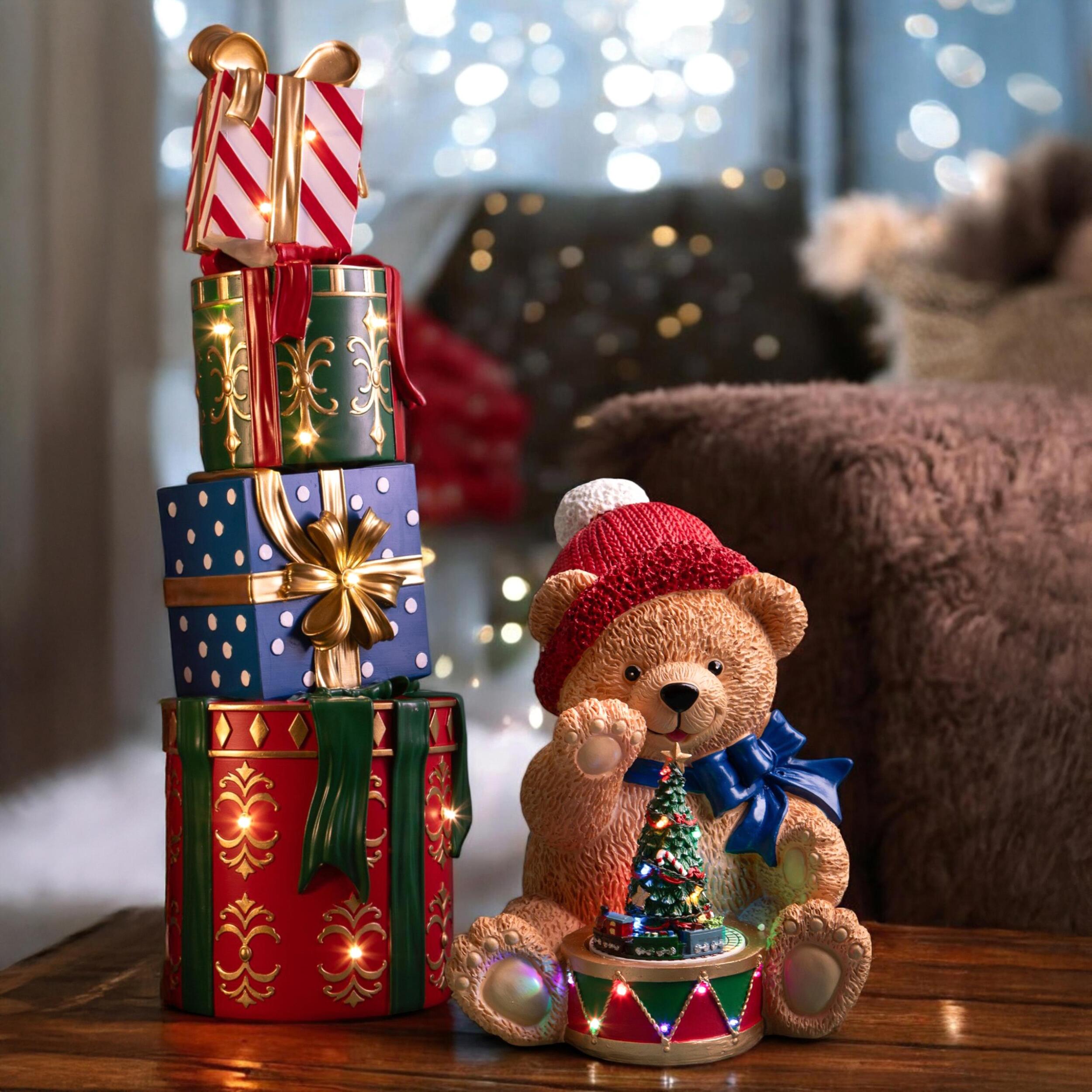 Orsetto natale - Pezzi 1 - 26xH34,5x26cm - Bianchi Dino SpA