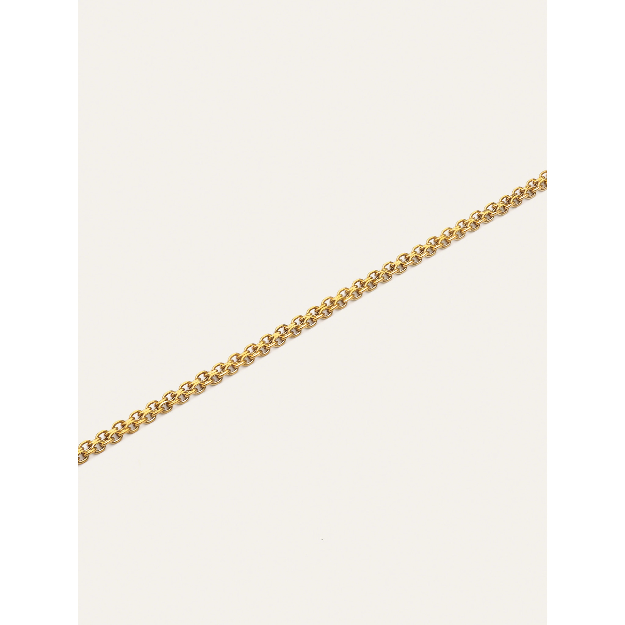 Collar Fine Tape Acero Baño Oro