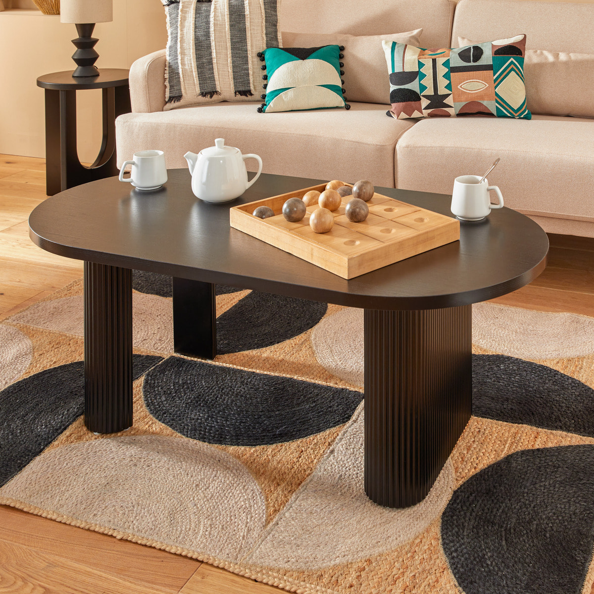 Table basse "Olova" noir 120x60x45cm